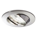 Ideal Lux - Foco empotrable de techo SWING 1xGU10/28W/230V, diámetro 8,2 cm, cromo brillante