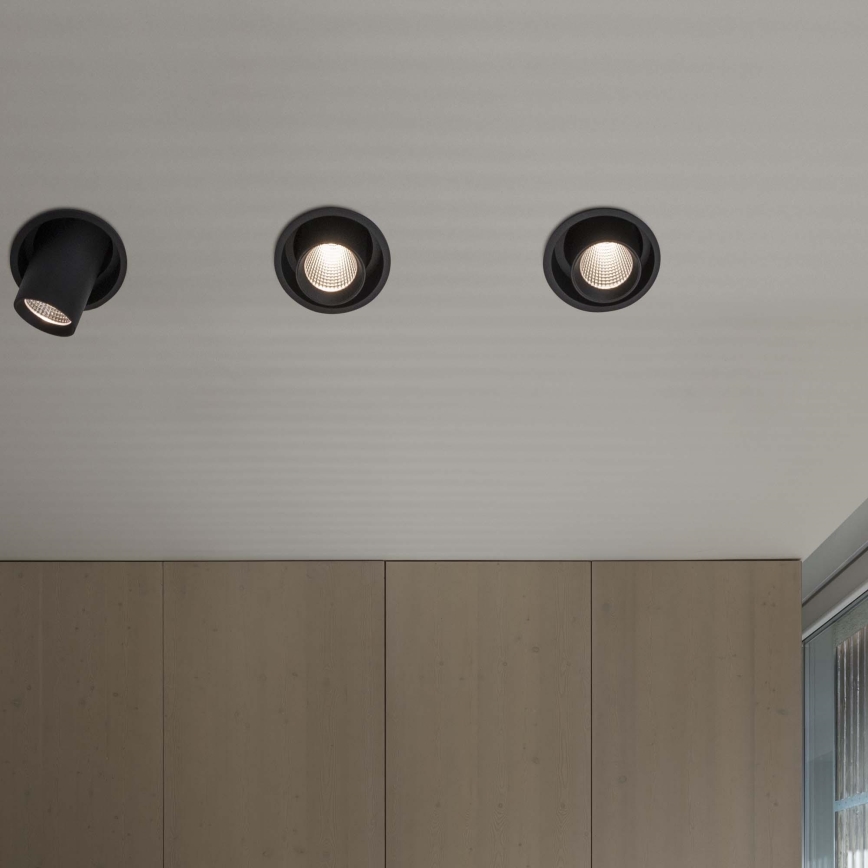 Ideal Lux - Foco empotrado LED NOVA LED/12W/230V CRI 90, diámetro 10 cm, negro