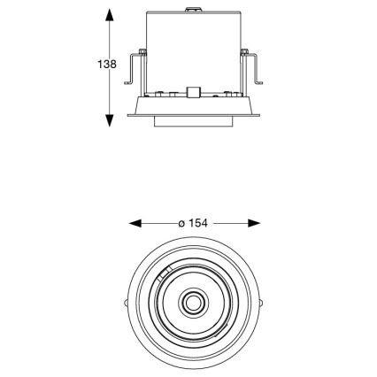 Ideal Lux - Foco empotrable LED NOVA LED/20W/230V 4000K CRI 90 Ø 15,4 cm blanco
