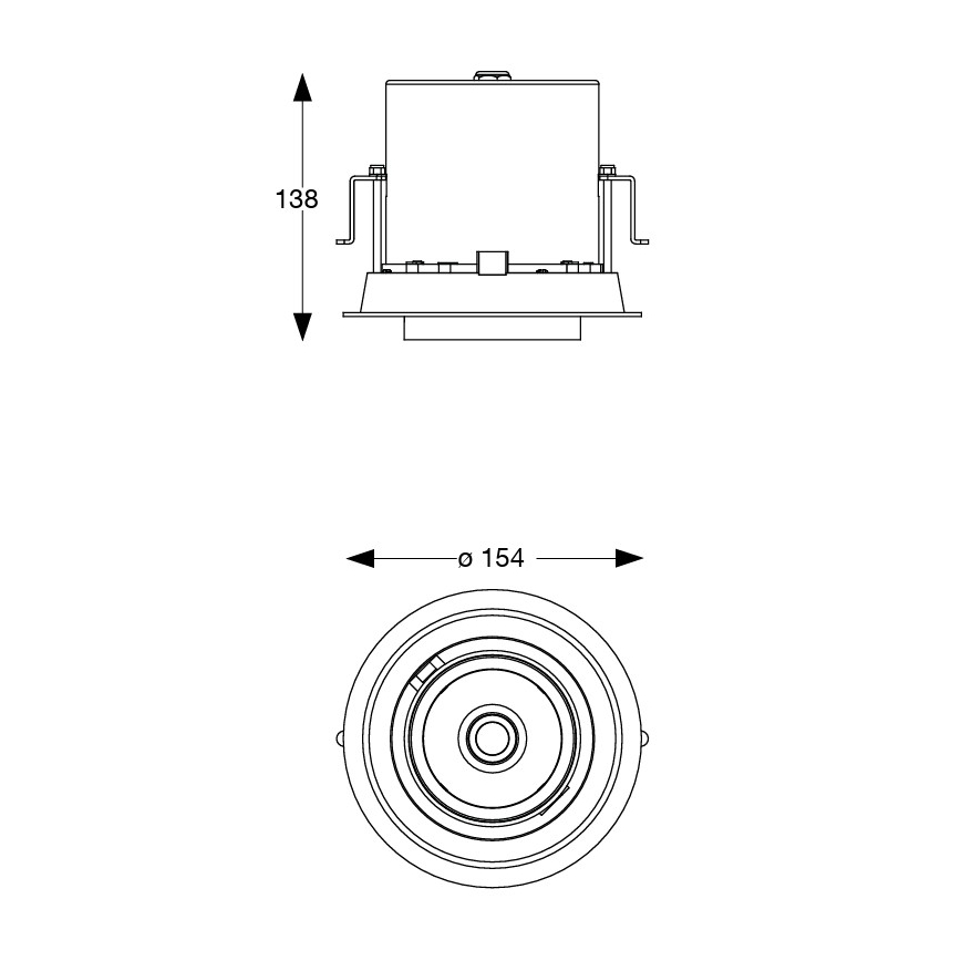 Ideal Lux - Foco empotrable LED NOVA LED/20W/230V 4000K CRI 90 Ø 15,4 cm blanco