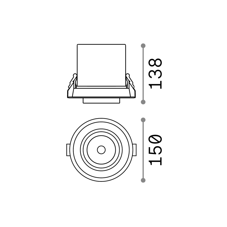 Ideal Lux - Foco empotrable LED NOVA LED/30W/230V CRI 90 Ø 13,8 cm blanco