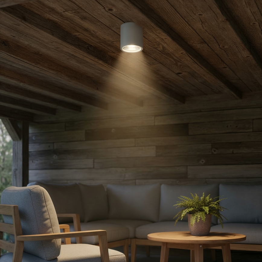 Ideal Lux - Foco exterior GUN 1xGU10/28W/230V IP55 gris