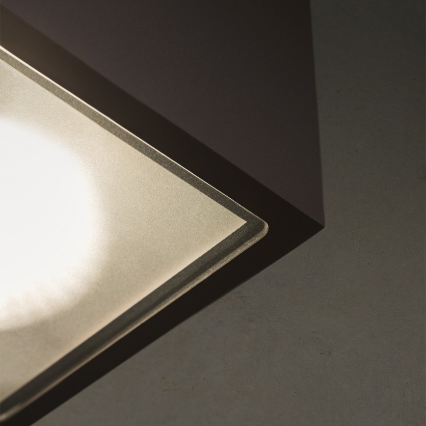 Ideal Lux - Foco exterior TECHO 1xGU10/20W/230V 15x15 cm IP54 negro