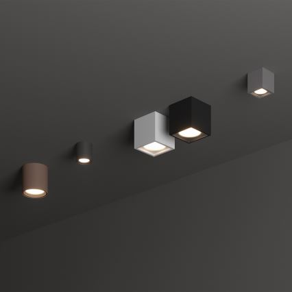 Ideal Lux - Foco exterior TECHO 1xGU10/20W/230V 15x15 cm IP54 negro