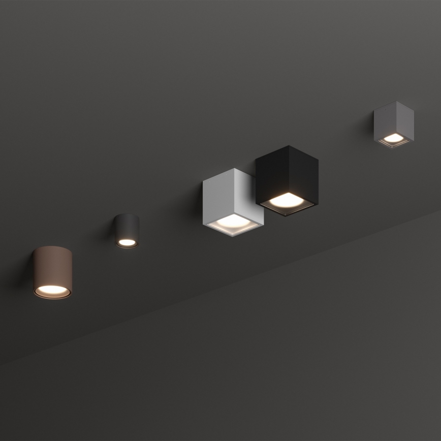 Ideal Lux - Foco exterior TECHO 1xGU10/20W/230V 15x15 cm IP54 antracita