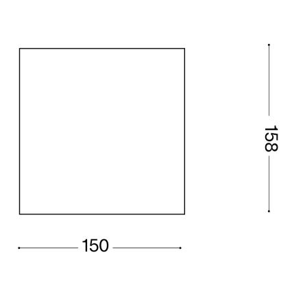 Ideal Lux - Foco exterior TECHO 1xGU10/20W/230V 15x15 cm IP54 antracita
