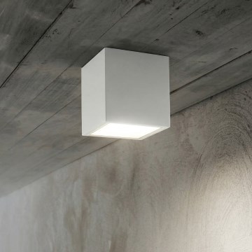 Ideal Lux - Foco exterior TECHO 1xGU10/20W/230V 9x9 cm IP54 blanco