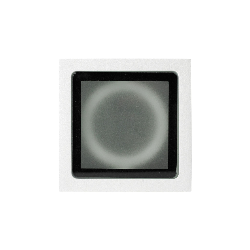 Ideal Lux - Foco exterior TECHO 1xGU10/20W/230V 9x9 cm IP54 blanco