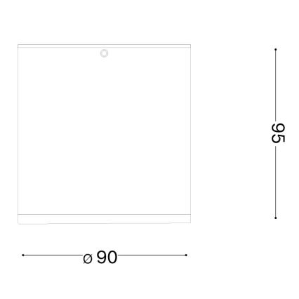 Ideal Lux - Foco exterior TECHO 1xGU10/20W/230V Ø 9 cm IP54 antracita