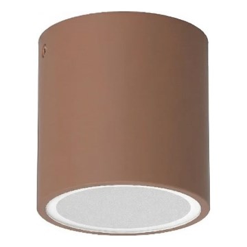 Ideal Lux - Foco exterior TECHO 1xGU10/20W/230V Ø 9 cm IP54 marrón