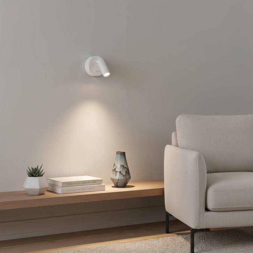 Ideal Lux - Foco LED de pared BEAN LED/3W/230V CRI 90 blanco