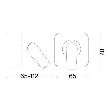 Ideal Lux - Foco LED de pared BEAN LED/3W/230V CRI 90 blanco