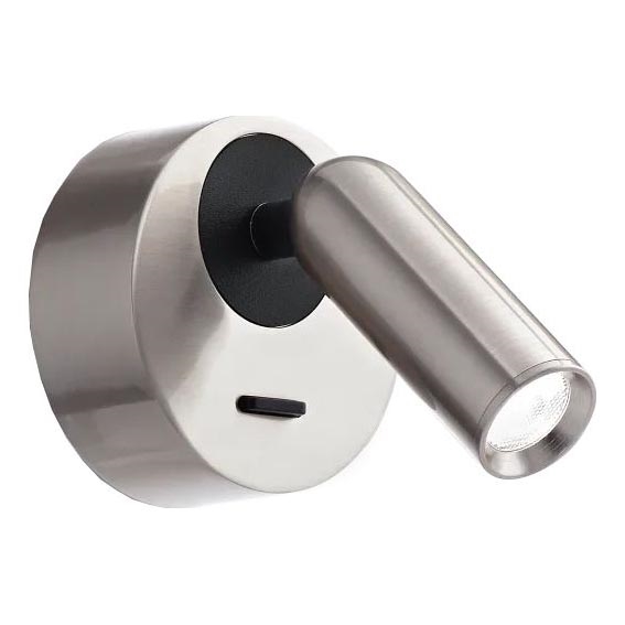 Ideal Lux - Foco LED de pared BEAN LED/3W/230V CRI 90 cromo brillante