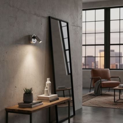 Ideal Lux - Foco LED de pared BEAN LED/3W/230V CRI 90 cromo brillante