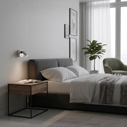 Ideal Lux - Foco LED de pared BEAN LED/3W/230V CRI 90 cromo brillante