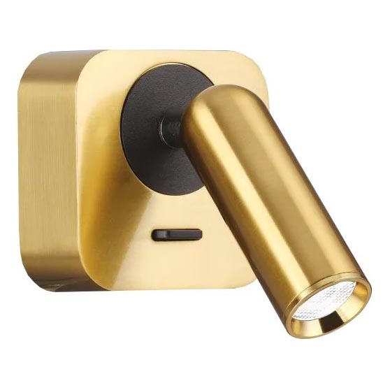Ideal Lux - Foco LED de pared BEAN LED/3W/230V CRI 90 dorado