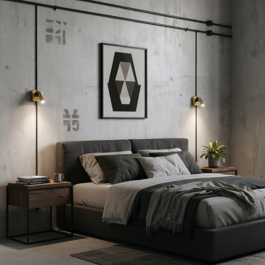 Ideal Lux - Foco LED de pared BEAN LED/3W/230V CRI 90 dorado