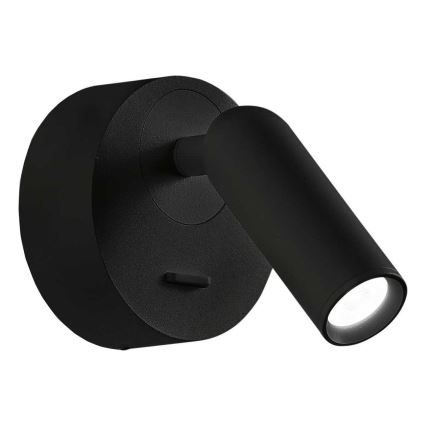 Ideal Lux - Foco LED de pared BEAN LED/3W/230V CRI 90 negro