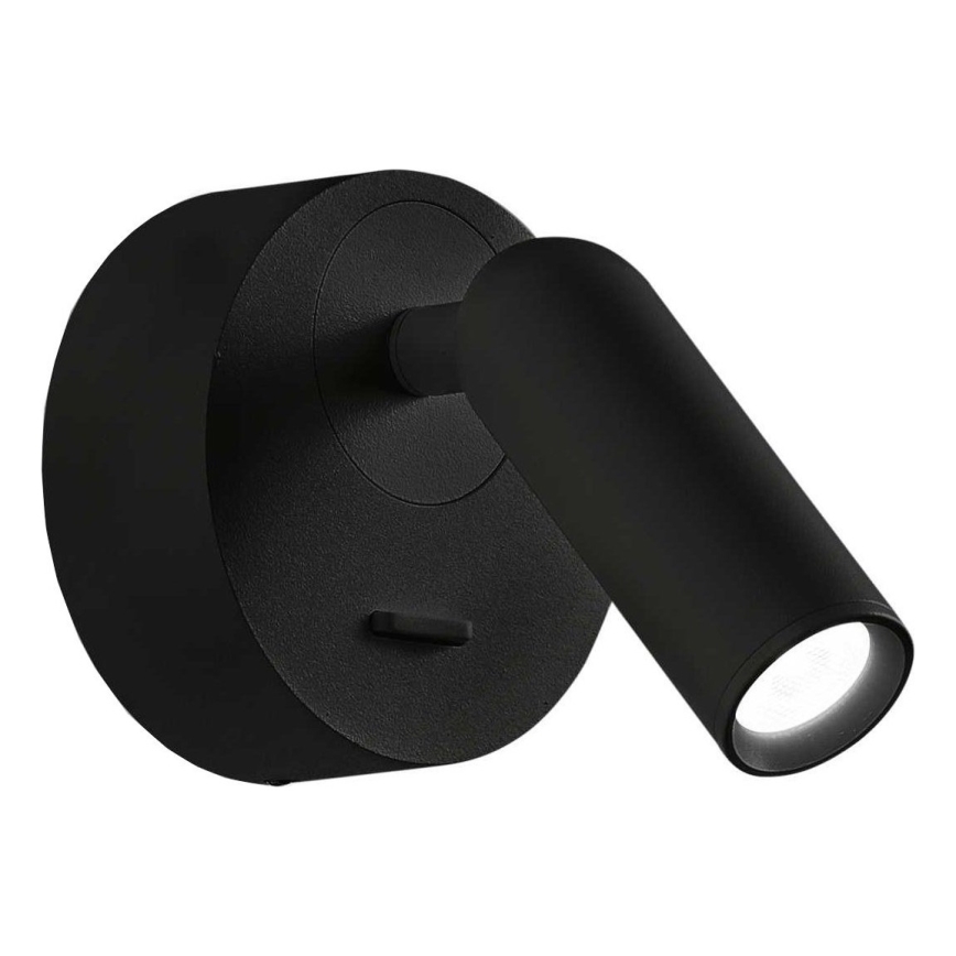 Ideal Lux - Foco LED de pared BEAN LED/3W/230V CRI 90 negro