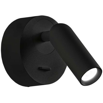 Ideal Lux - Foco LED de pared BEAN LED/3W/230V CRI 90 negro