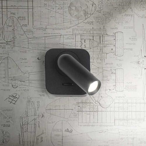Ideal Lux - Foco LED de pared BEAN LED/3W/230V CRI 90 negro