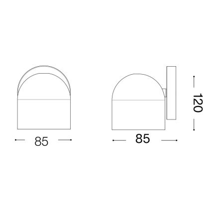 Ideal Lux - Foco LED de pared DODO 1xGX53/9W/230V latón
