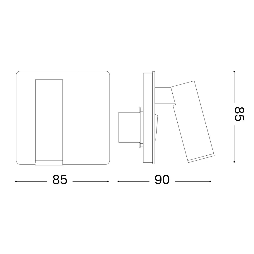 Ideal Lux - Foco LED de pared LITE LED/3W/230V CRI 90 blanco