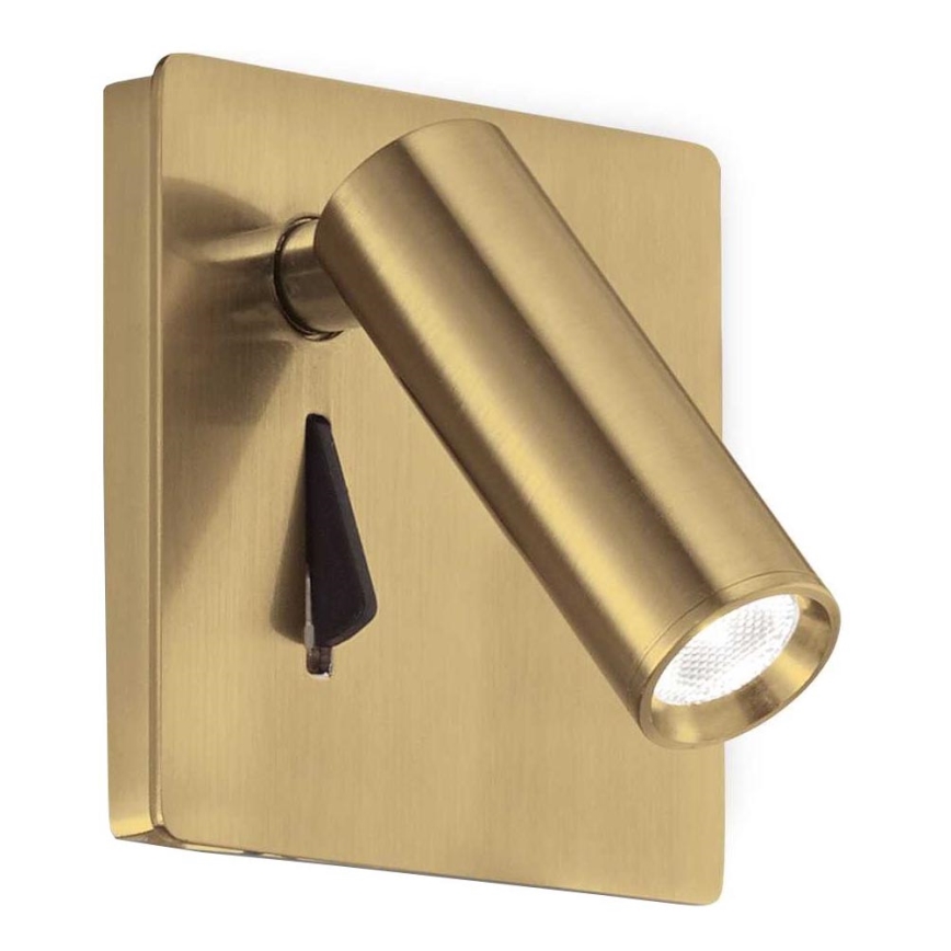 Ideal Lux - Foco LED de pared LITE LED/3W/230V CRI 90 latón