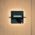 Ideal Lux - Foco LED de pared PIANO LED/11,5W/230V USB negro