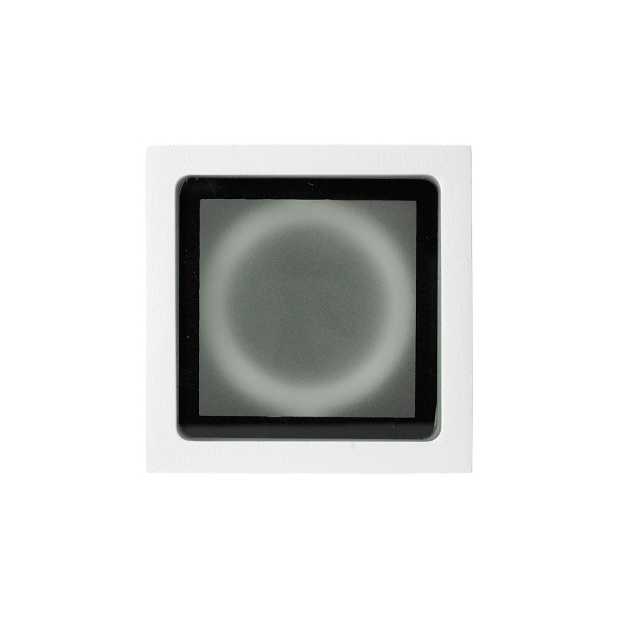 Ideal Lux - Foco orientable de exterior TECHO 1xGU10/20W/230V 15x15 cm IP54 blanco