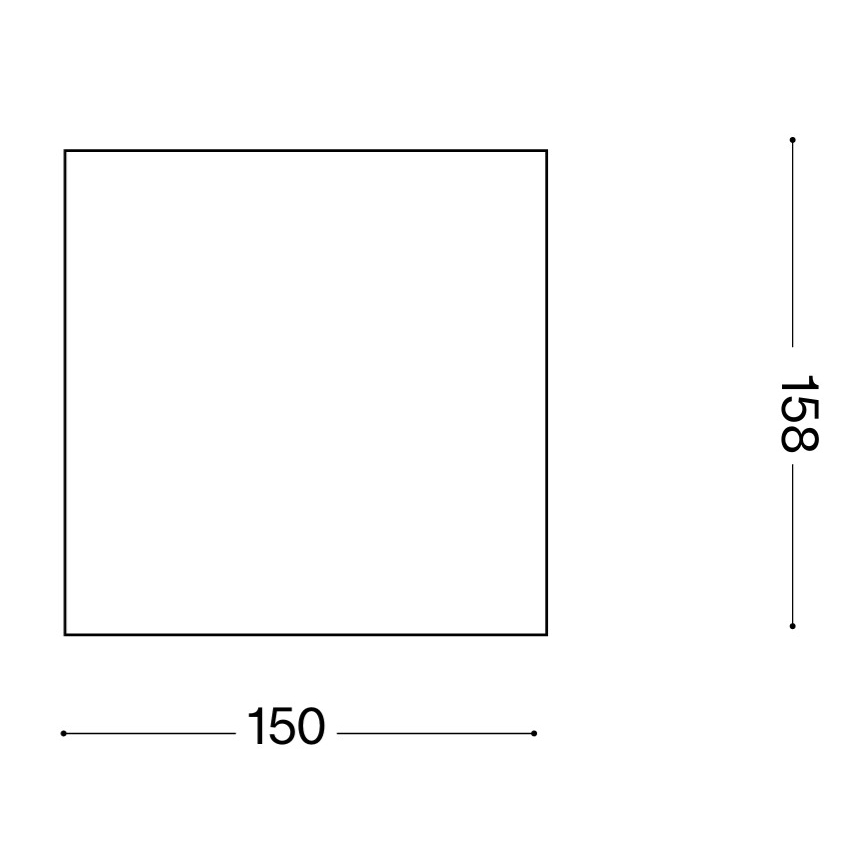Ideal Lux - Foco orientable de exterior TECHO 1xGU10/20W/230V 15x15 cm IP54 blanco