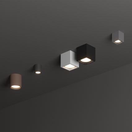 Ideal Lux - Foco spot de exterior TECHO 1xGU10/20W/230V 9x9 cm IP54 negro