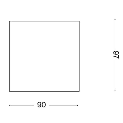 Ideal Lux - Foco spot de exterior TECHO 1xGU10/20W/230V 9x9 cm IP54 negro