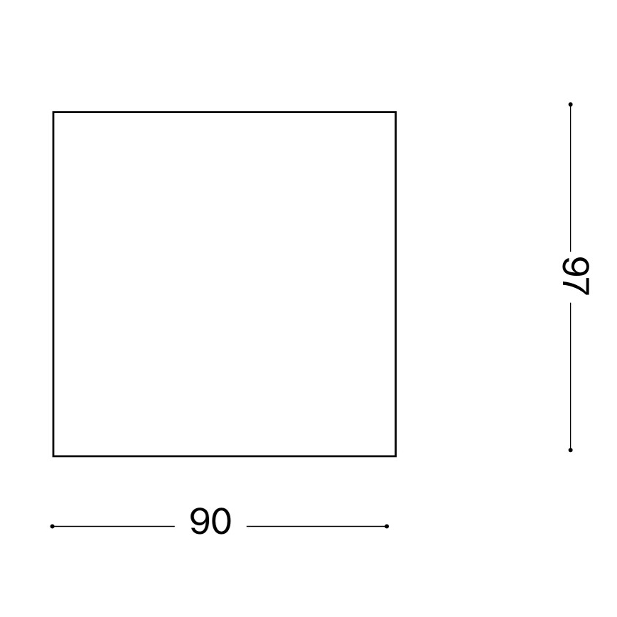 Ideal Lux - Foco spot de exterior TECHO 1xGU10/20W/230V 9x9 cm IP54 negro