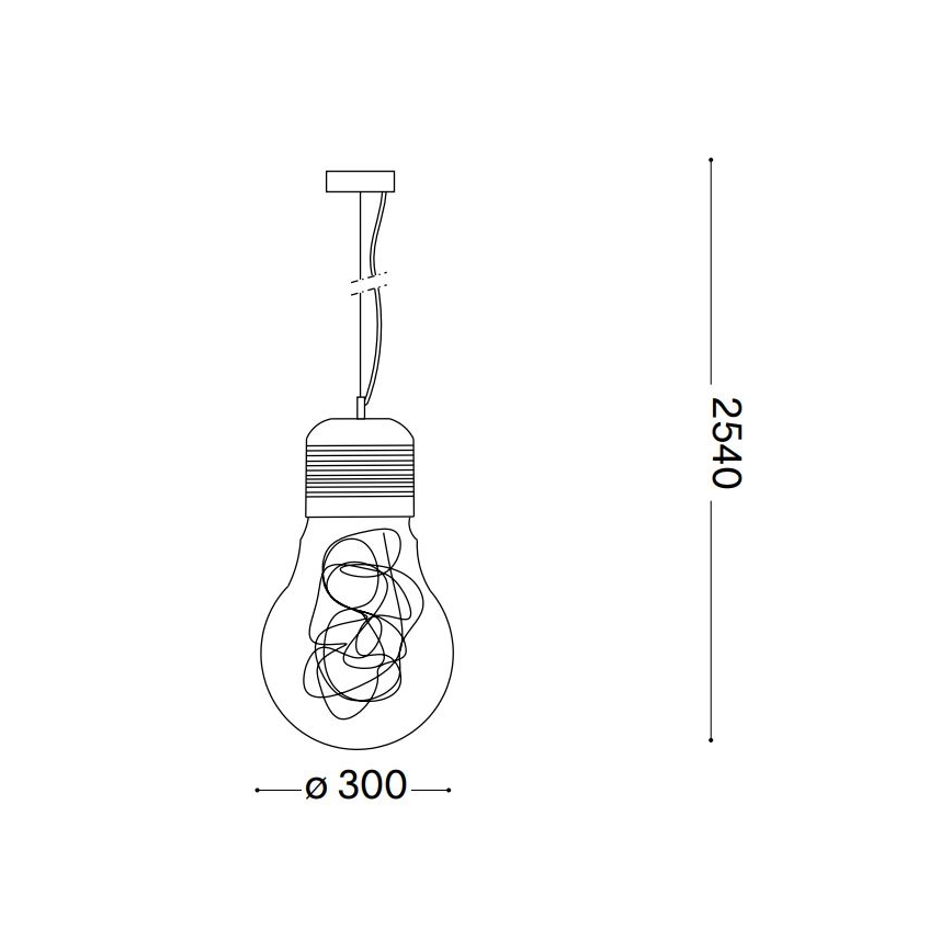 Ideal Lux - Lámpara colgante 1xE27/60W/230V diá. 30 cm