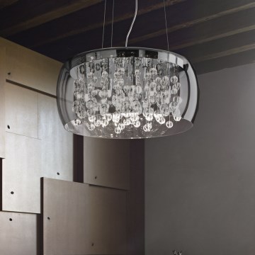 Ideal Lux - Lámpara colgante AUDI 5xG9/40W/230V ahumado