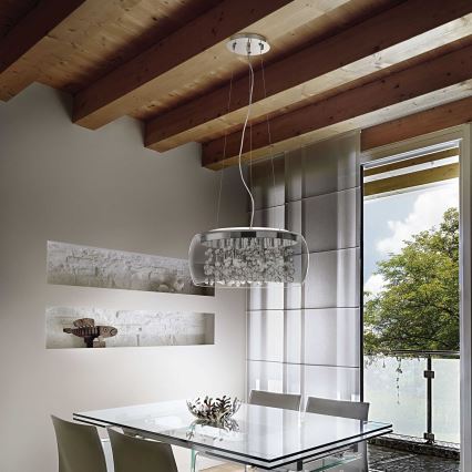 Ideal Lux - Lámpara colgante AUDI 5xG9/40W/230V ahumado