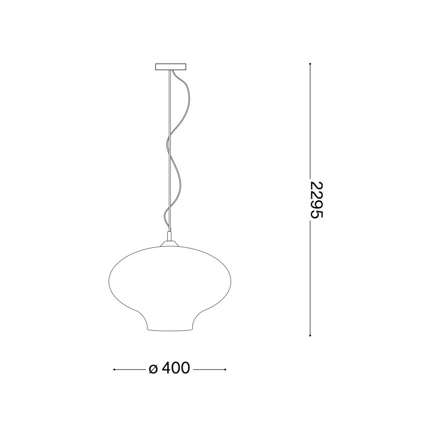 Ideal Lux - Lámpara colgante BISTRO 1xE27/60W/230V diá. 40 cm transparente