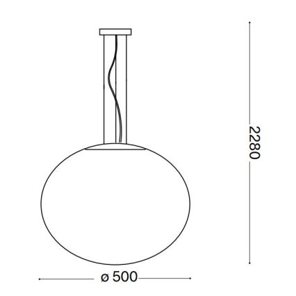 Ideal Lux - Lámpara colgante CANDY 1xE27/42W/230V diá. 50 cm blanco