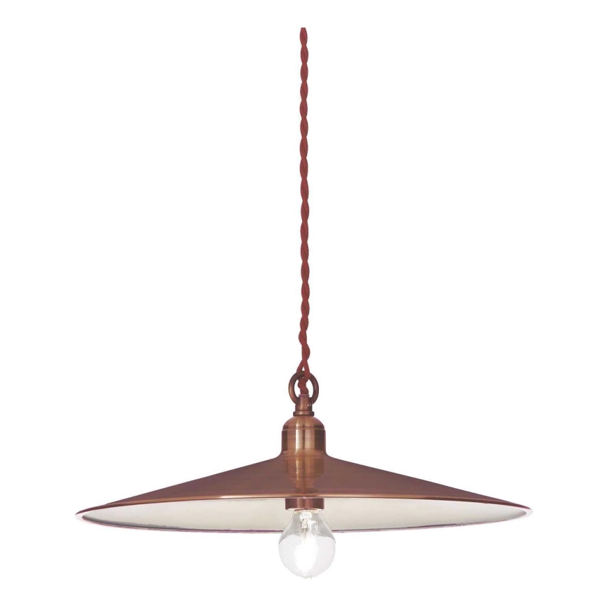 Ideal Lux - Lámpara colgante CANTINA 1xE27/42W/230V diá. 35 cm cobre