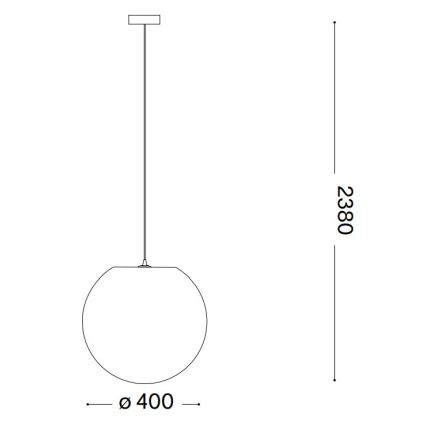 Ideal Lux - Lámpara colgante CARTA 1xE27/25W/230V diá. 40 cm blanco
