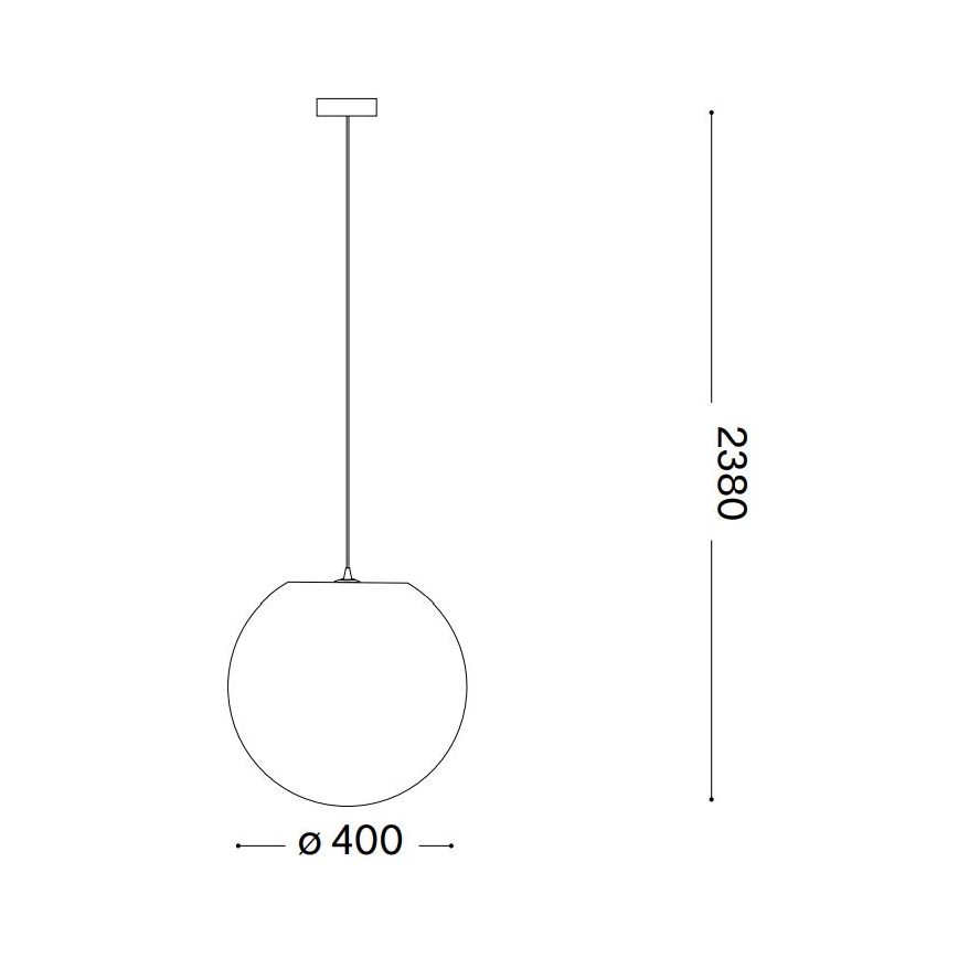 Ideal Lux - Lámpara colgante CARTA 1xE27/25W/230V diá. 40 cm blanco