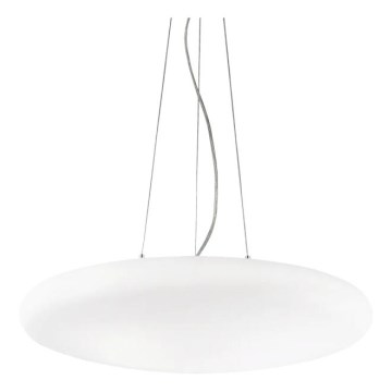 Ideal Lux - Lámpara colgante con cable 3xE27/42W/230V diámetro 42,5 cm blanca