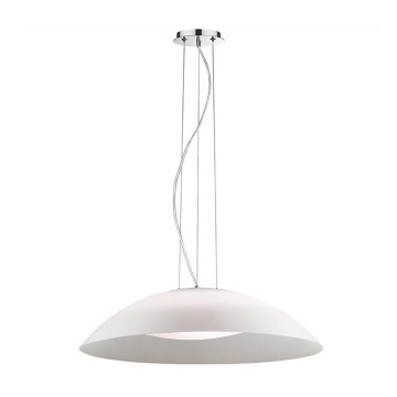Ideal Lux - Lámpara colgante con cable 3xE27/60W/230V Ø 64 cm blanca