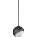 Ideal Lux - Lámpara colgante con cable BLOOM 1xE27/42W/230V Ø 17 cm negra