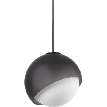Ideal Lux - Lámpara colgante con cable BLOOM 1xE27/42W/230V Ø 30 cm negra