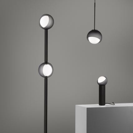 Ideal Lux - Lámpara colgante con cable BLOOM 1xE27/42W/230V Ø 30 cm negra