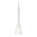 Ideal Lux - Lámpara colgante con cable FLUT 1xE14/40W/230V diámetro 10,5 cm blanca