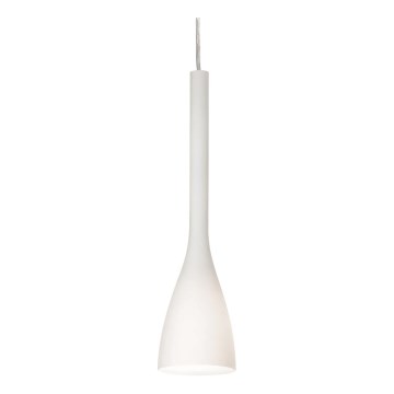 Ideal Lux - Lámpara colgante con cable FLUT 1xE14/40W/230V diámetro 10,5 cm blanca