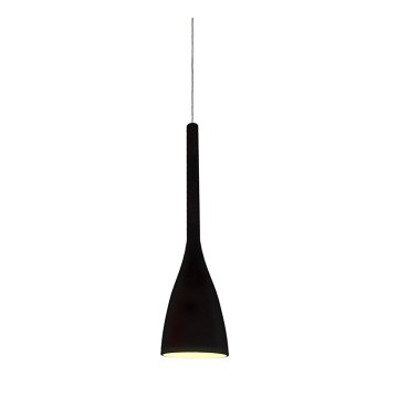 Ideal Lux - Lámpara colgante con cable FLUT 1xE14/40W/230V Ø 10,5 cm negra